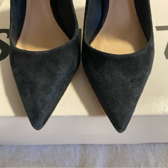New SCHUTZ Women's Lou Black Suede Pointed Toe High Heel Pumps - Size 8B - Picture 9 of 16